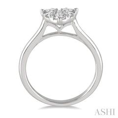 ASHI Heart Shape Lovebright Essential Diamond Engagement Ring 126D3PPFGWG
