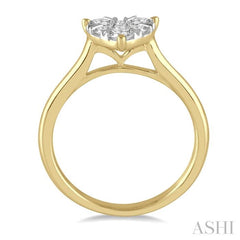 ASHI Heart Shape Lovebright Essential Diamond Engagement Ring 126D3PPFGYW