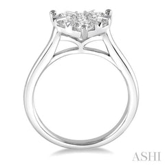 ASHI Heart Shape Lovebright Essential Diamond Engagement Ring 126D3PPFVWG