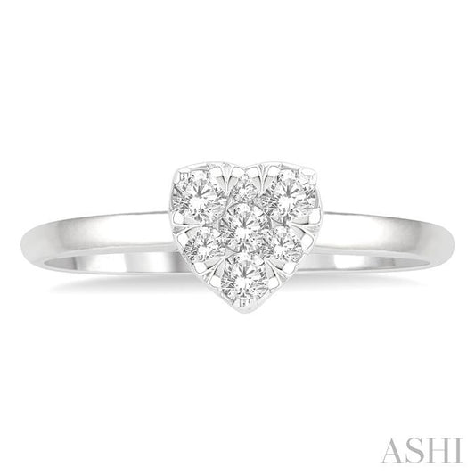 ASHI Heart Shape Lovebright Essential Diamond Engagement Ring 126D6PPFGWG