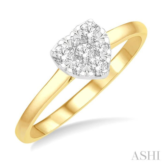 ASHI Heart Shape Lovebright Essential Diamond Engagement Ring 126D6PPFGYW