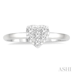 ASHI Heart Shape Lovebright Essential Diamond Engagement Ring 126D8PPFGWG