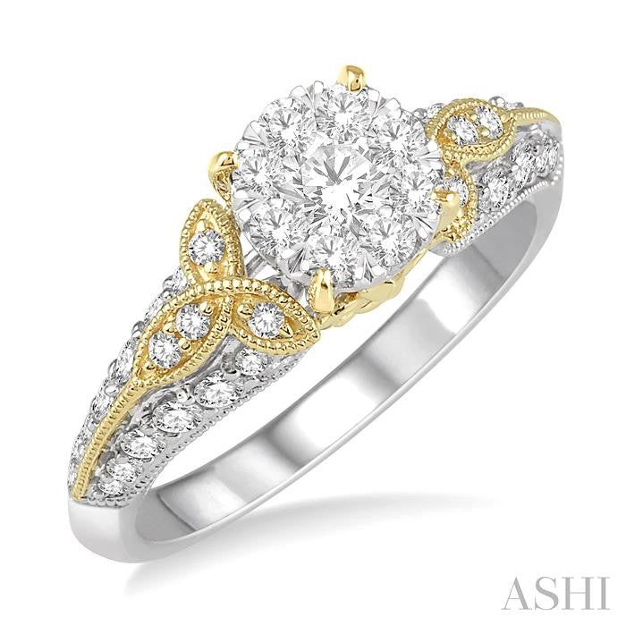 ASHI Round Shape Lovebright Diamond Engagement Ring 128E2PPFVWY