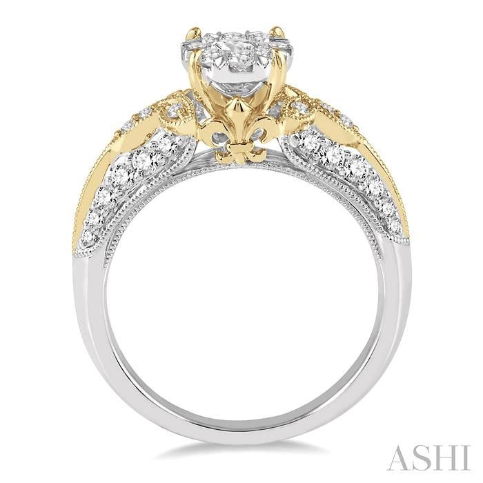 ASHI Round Shape Lovebright Diamond Engagement Ring 128E2PPFVWY