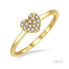 ASHI Stackable Heart Shape Petite Diamond Fashion Ring 389A8PPFSYG