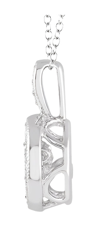 Parkplace Jewelers Silver Round Shape Emotion Diamond Fashion Pendant 80069PPSXSLPD