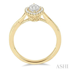 ASHI Marquise Shape Halo Lovebright Diamond Ring 13165PPFGYW