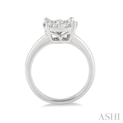 ASHI Round Shape Lovebright Essential Diamond Engagement Ring 13245PPFGWG