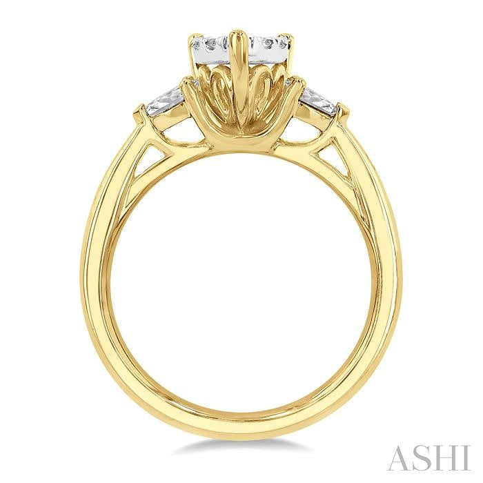 ASHI Pear Shape Lovebright Diamond Engagement Ring 133G3PPFHYW