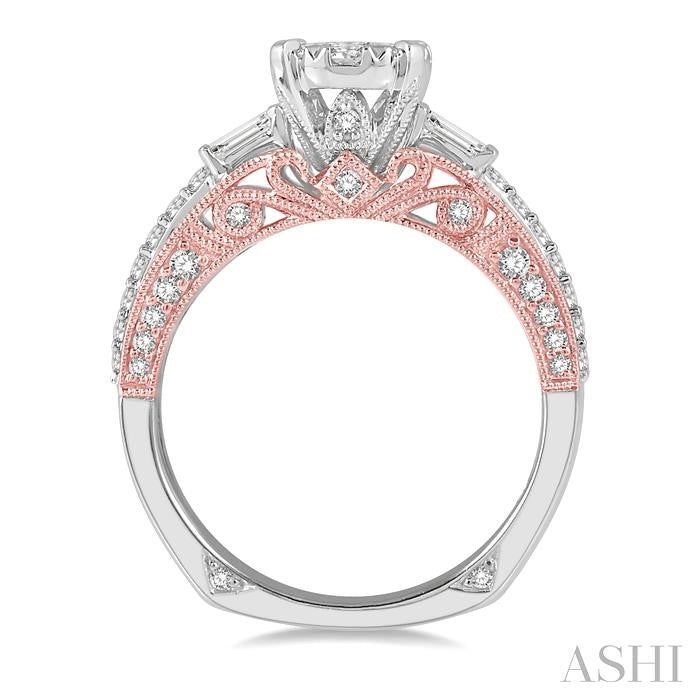 ASHI Round Shape Lovebright Diamond Engagement Ring 134A1PPFVWP