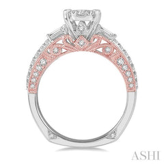 ASHI Round Shape Lovebright Diamond Engagement Ring 134A1PPFVWP