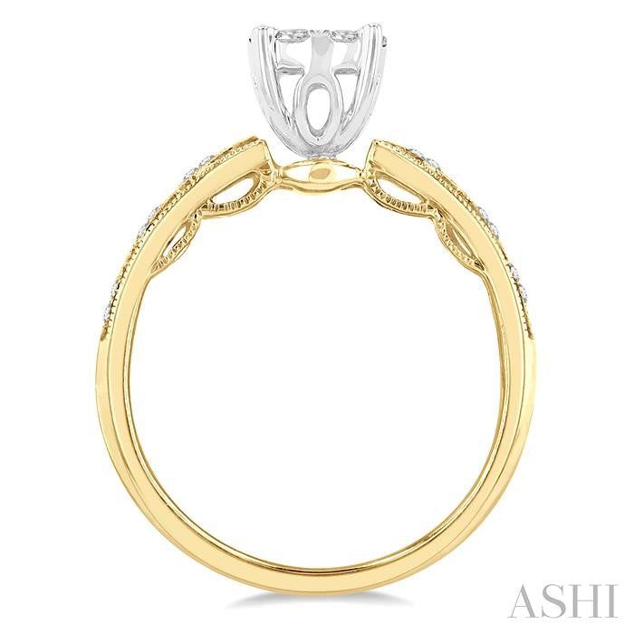 ASHI Round Shape Lovebright Diamond Engagement Ring 137G4PPFGYW