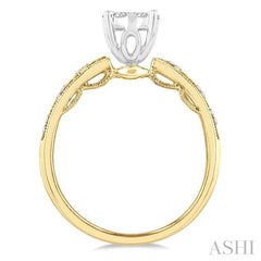 ASHI Round Shape Lovebright Diamond Engagement Ring 137G4PPFGYW