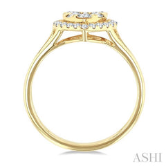 ASHI Heart Shape Halo Lovebright Diamond Engagement Ring 139G3PPFGYW