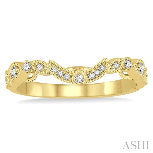 ASHI Diamond Wedding Band 140A8PPFVYG-WB