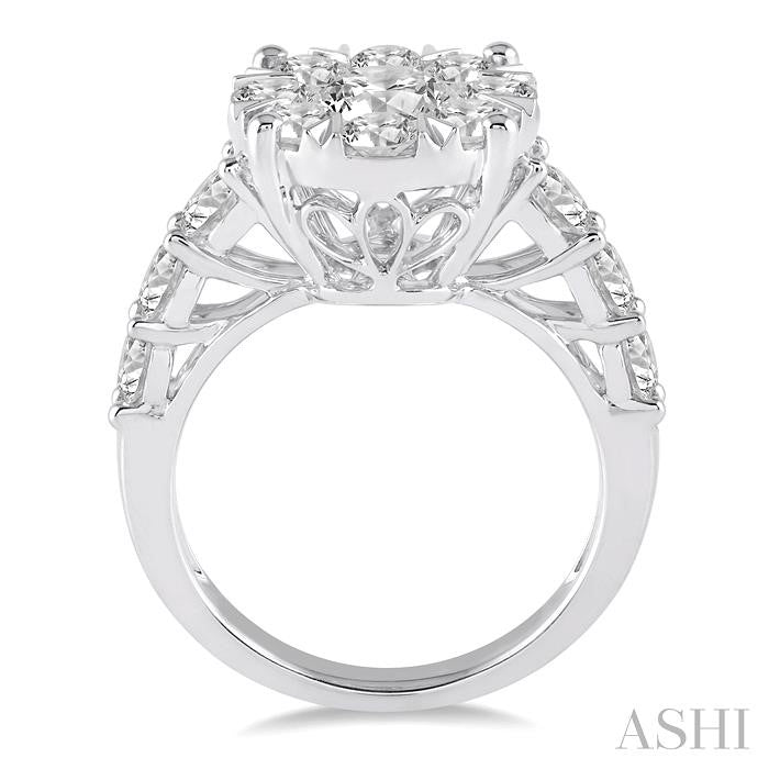 ASHI Round Shape Lovebright Essential Diamond Engagement Ring 140D0PPEVWG-2.00