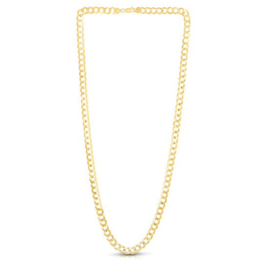 Yellow Gold Diamond Cut/ Textured Lite Curb Bracelet