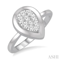 ASHI Pear Shape Lovebright Essential Diamond Ring 141D5PPFVWG
