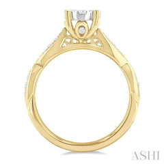 ASHI Round Shape Lovebright Diamond Engagement Ring 142G3PPFGYW