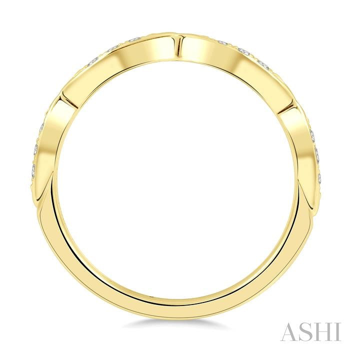 ASHI Stackable Diamond Wedding Band 142G8PPFGYG-WB