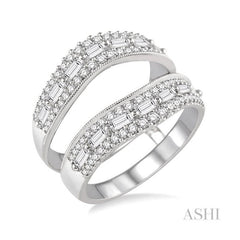ASHI Baguette Diamond Insert Ring 29310PPFVWG-1.05