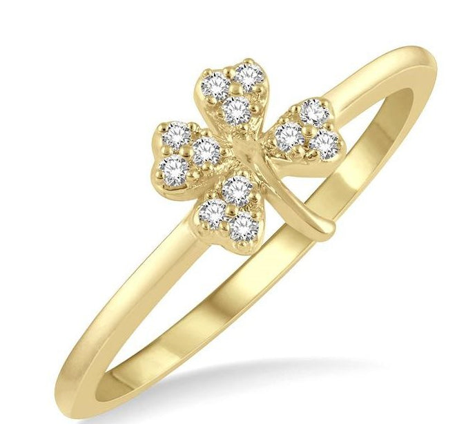 Parkplace Jewelers Stackable Clover Petite Diamond Fashion Ring 388C8PPTSYG