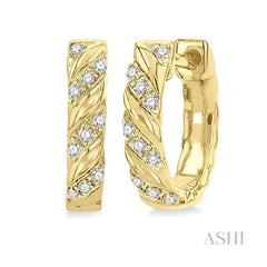 ASHI Petite Diamond Huggie Fashion Earrings 672V8PPTSERYG