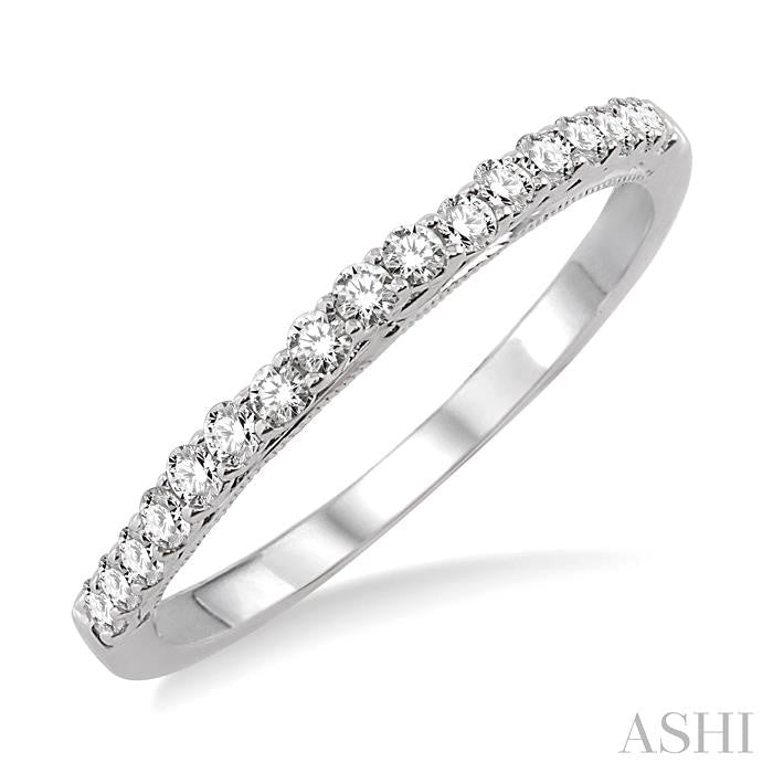 ASHI Diamond Wedding Band 14606PPFHWG-WB
