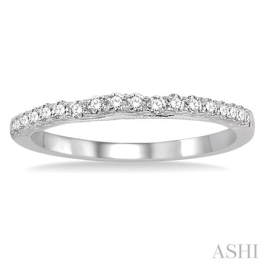 ASHI Diamond Wedding Band 14606PPFHWG-WB