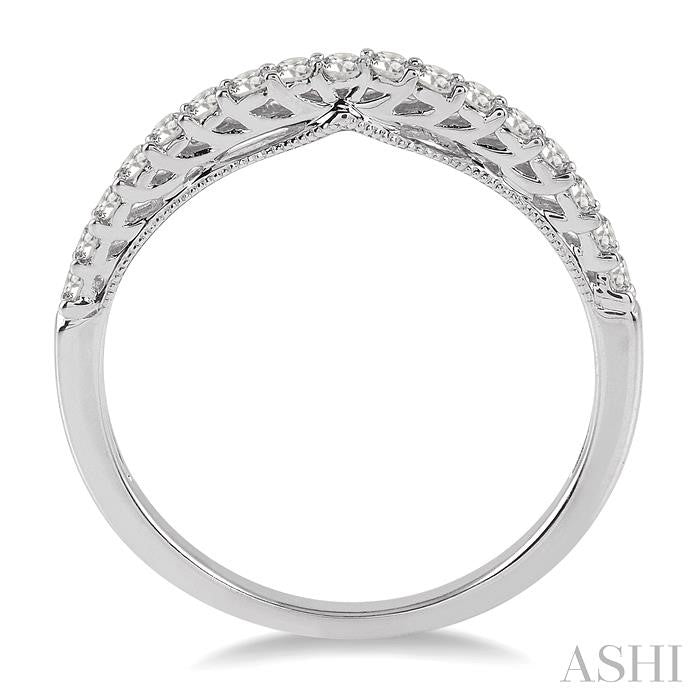 ASHI Diamond Wedding Band 14606PPFHWG-WB