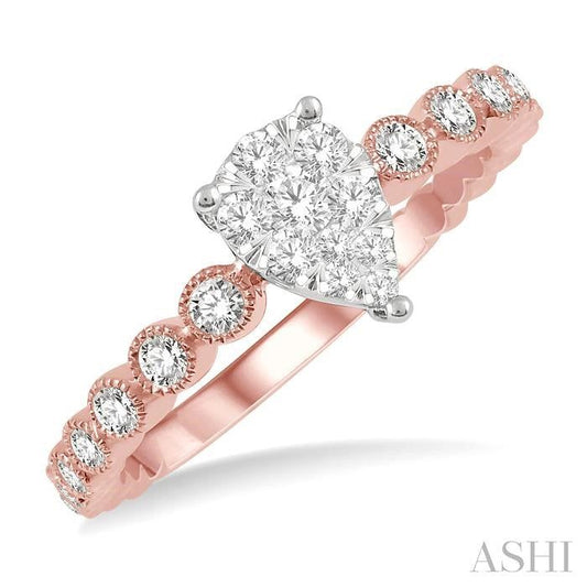 ASHI Pear Shape Lovebright Diamond Ring 147D5PPFGPW