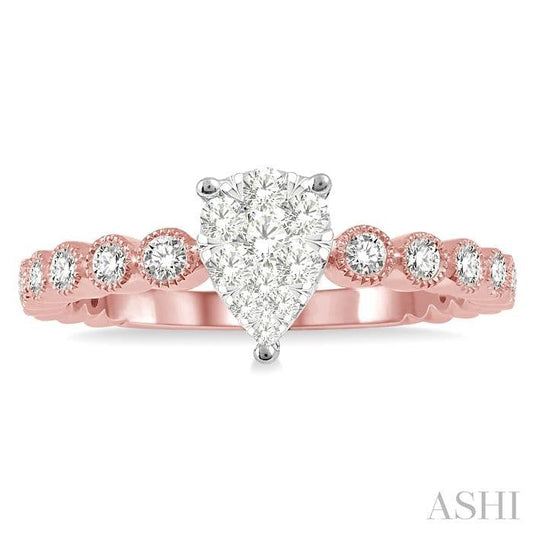 ASHI Pear Shape Lovebright Diamond Ring 147D5PPFGPW