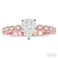 ASHI Pear Shape Lovebright Diamond Ring 147D5PPFGPW