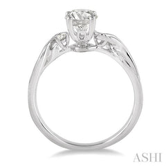 ASHI Round Shape Diamond Engagement Ring 14834PPFGWG-LE