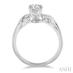 ASHI Round Shape Diamond Engagement Ring 14834PPFHWG-LE