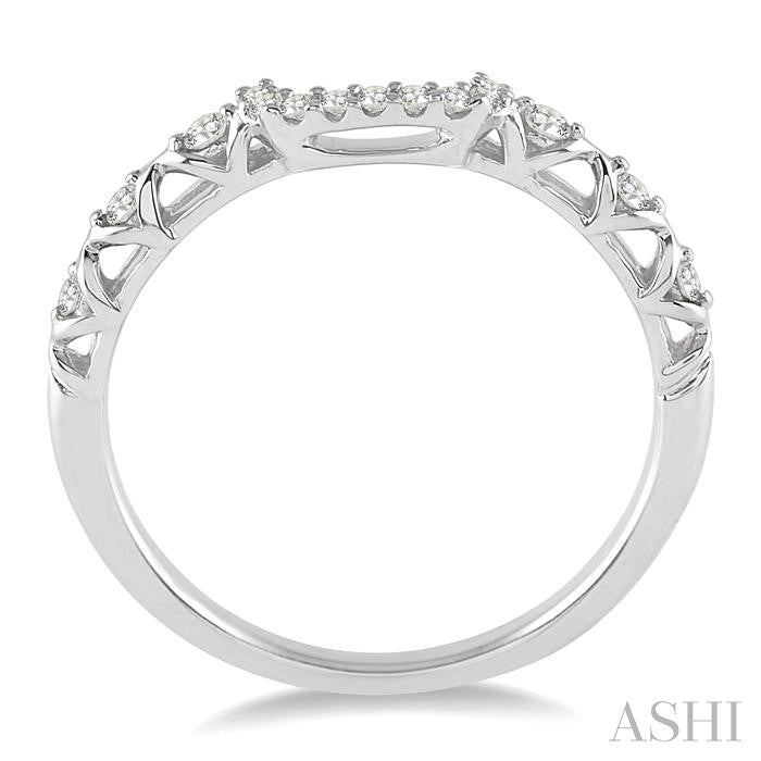 ASHI Diamond Wedding Band 14888PPFHWG-WB