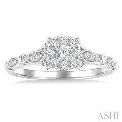 ASHI Round Shape Lovebright Diamond Engagement Ring 149G4PPFGWG