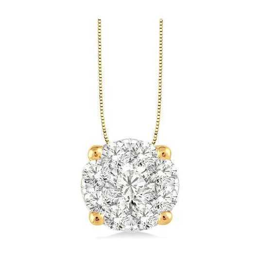Parkplace Jewelers Round Shape Lovebright Essential Diamond Solitaire Pendant 91756PPFHPDYW