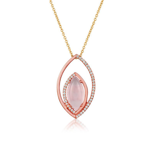 Le Vian 14K Strawberry Gold® Pink Orchid Quartz™ 1 7/8 cts. Necklace TQXM 15