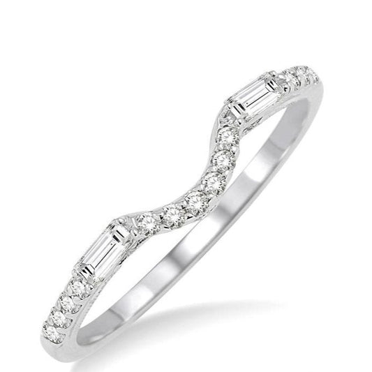 Parkplace Jewelers Chevron Baguette Diamond Wedding Band 31466PPFHWG