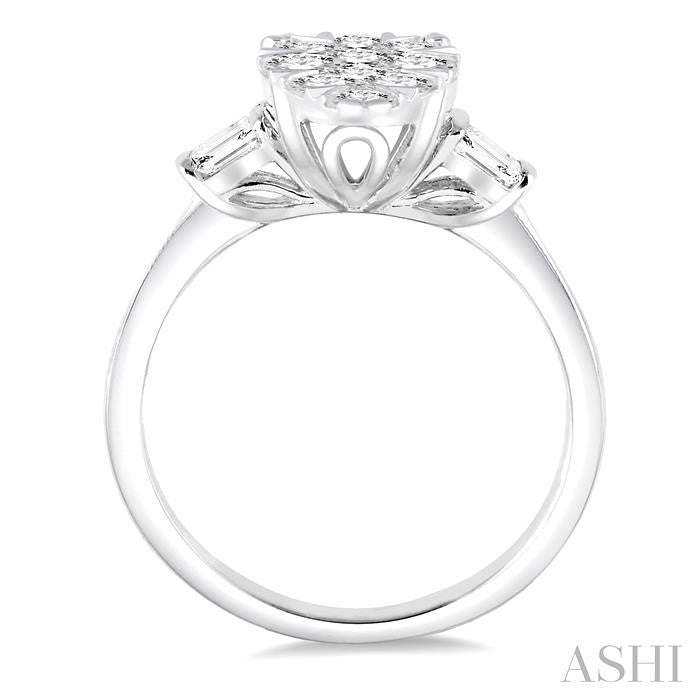 ASHI Pear Shape Lovebright Diamond Engagement Ring 150F3PPFGWG