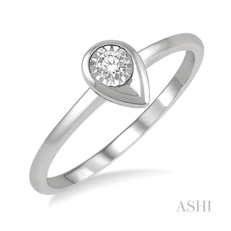 ASHI Stackable Pear Shape Diamond Promise Ring 11439PPTXWG