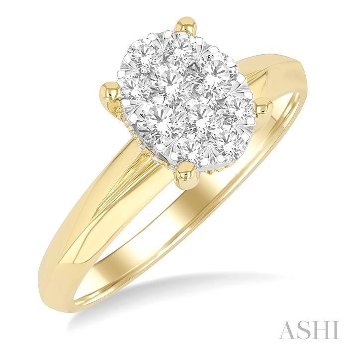 ASHI Oval Shape Lovebright Diamond Ring 151G3PPFGYW
