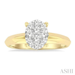 ASHI Oval Shape Lovebright Diamond Ring 151G3PPFGYW