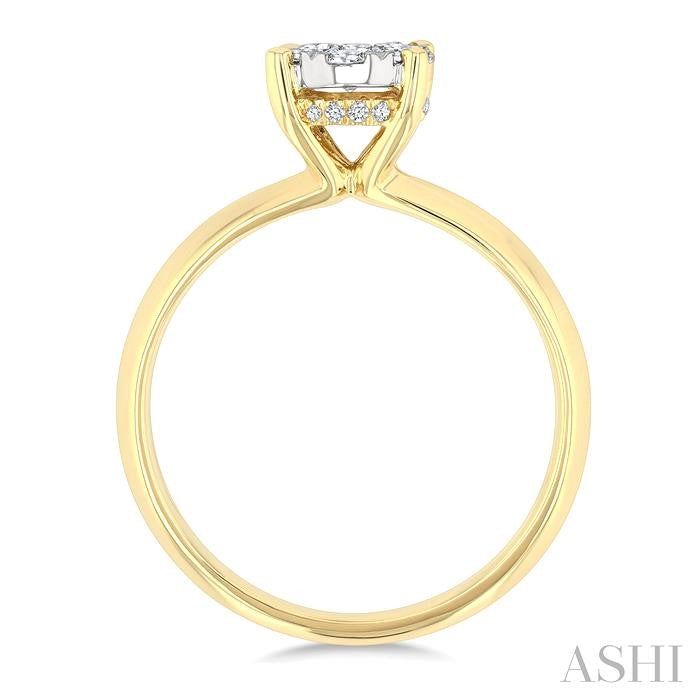 ASHI Oval Shape Lovebright Diamond Ring 151G3PPFGYW