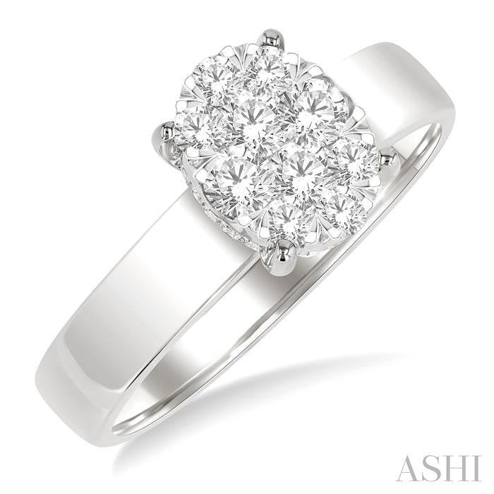ASHI Oval Shape Lovebright Diamond Ring 152G3PPFGWG