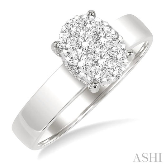 ASHI Oval Shape Lovebright Diamond Ring 152G3PPFGWG