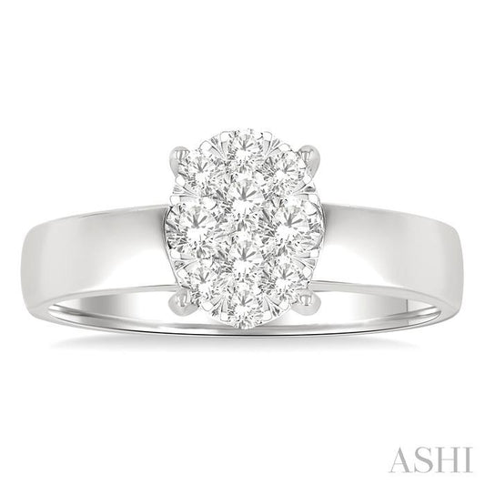 ASHI Oval Shape Lovebright Diamond Ring 152G3PPFGWG