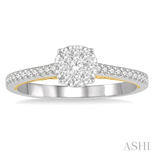 ASHI Round Shape Lovebright Diamond Engagement Ring 154E4PPFVWY