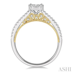 ASHI Round Shape Lovebright Diamond Engagement Ring 154E4PPFVWY